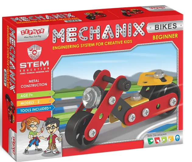 Конструктор Zephyr Mechanic Bikes металевий розвивальний 2 моделі  - фото 3