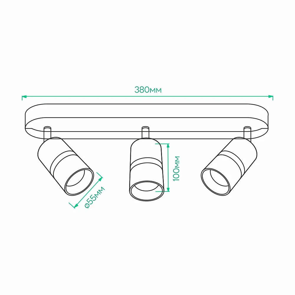 Спот Ardero ML312-3 BAMBOO під лампу чорний хром - фото 3