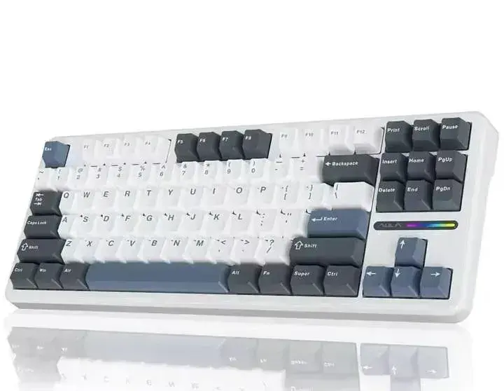 Бездротова механічна клавіатура AULA F87 Pro , Білий - фото 2