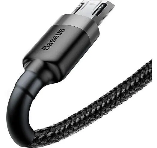 Кабель Baseus Cafule Cable USB for Micro 2.4 A 1 м Gray Black (CAMKLF-BG1) - фото 5