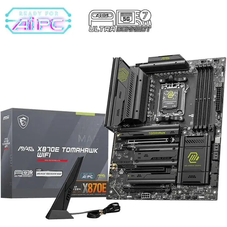 Материнська плата MSI MAG X870E Tomahawk WIFI sAM5 X870E 4xDDR5 M.2 HDMI WiFi BT ATX - фото 4