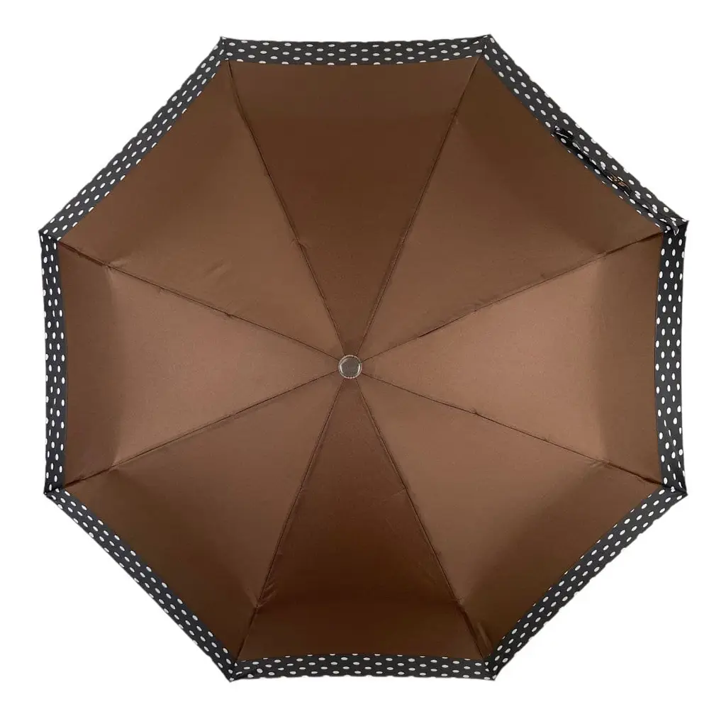 Женский складной зонтик полуавтомат S&L 98 см коричневый - фото 2