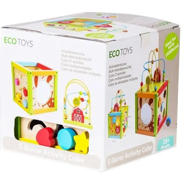 Бизикуб Ecotoys деревянный (1004) - фото 3