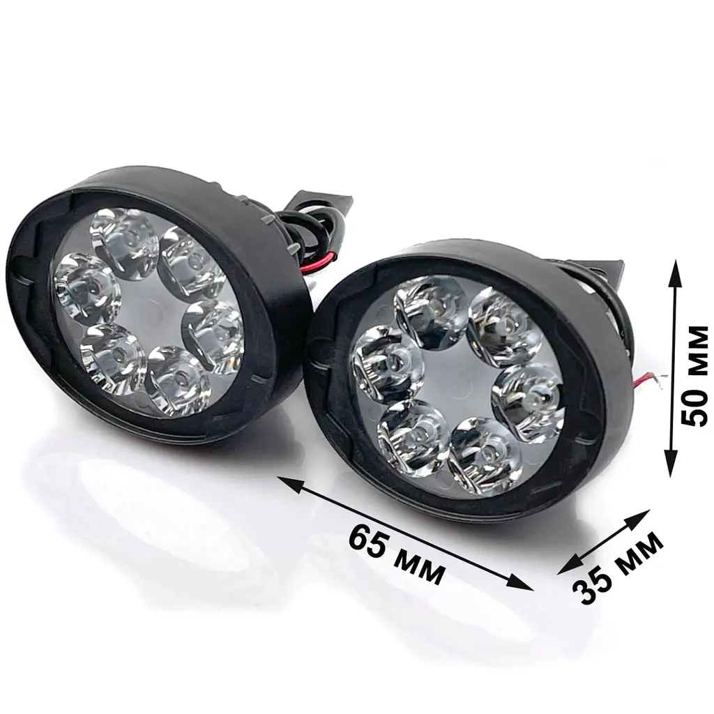 Додаткова LED фара 10W (1.5W x 6) 10-60V 65x50x35 мм Далекий 104-10W 2 шт. - фото 2