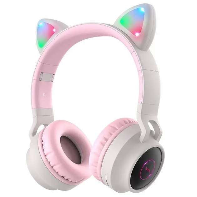Навушники bluetooth Hoco W27 Cat Ear Wireless Headphones сірий