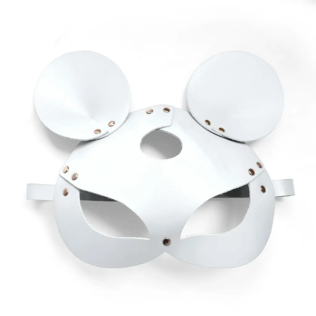 Шкіряна маска мишки Art of Sex - Mouse Mask, колір Білий - фото 3