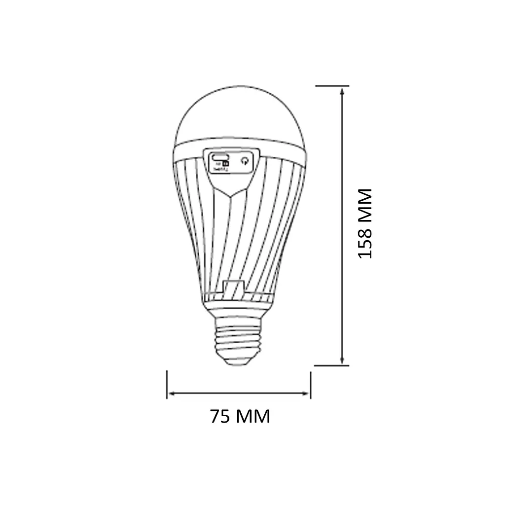 Лампа аккумуляторная светодиодная Horoz Eelectric Duralite-12 12W E27 6400K - фото 3