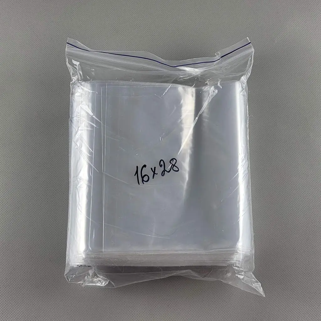 Пакети Zip-Lock прозорі 16x28 см, 100 шт, 50 мкм, поліетиленові пакети із застібкою - фото 3
