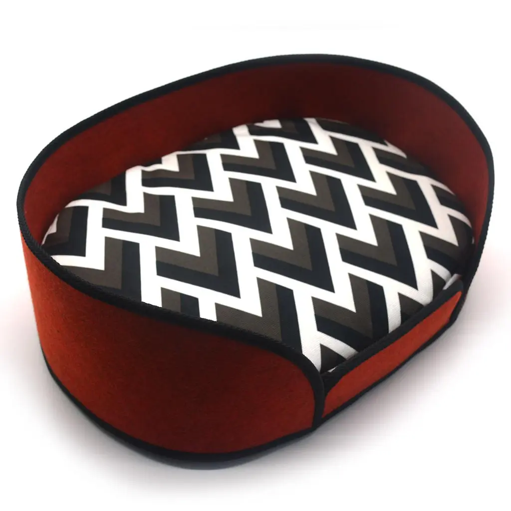 Лежак для котів та собак Олімп №4 460х620х175 мм червоний - фото 3