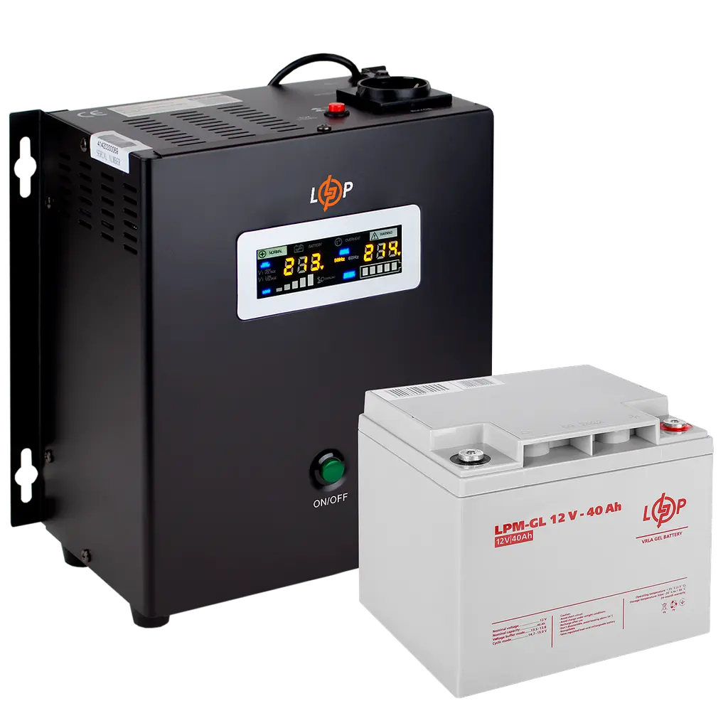 Комплект резервного живлення для котла LP (LogicPower) ДБЖ + гелева батарея (UPS W500 + АКБ GL 480W) - фото 3