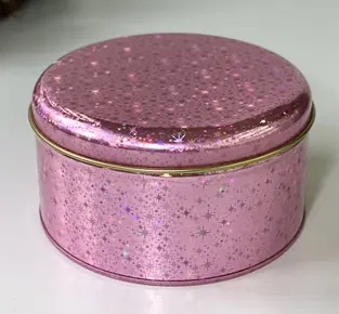 Банка Чеканка рожева 250 г кругла 13.6x7.4 см