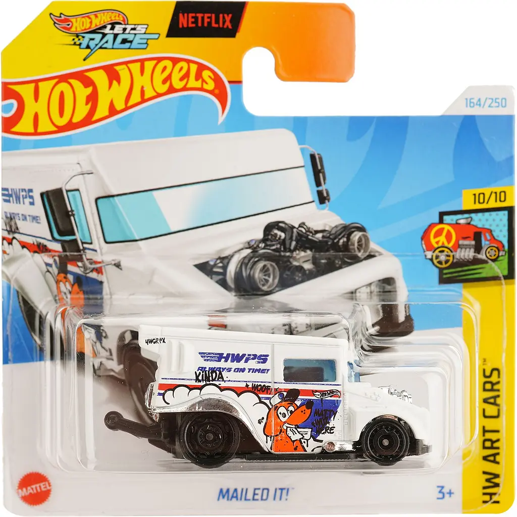 Набор: Базовая машинка Hot Wheels HW Art Cars Mailed It! белая (5785) + Базовая машинка Hot Wheels Experimotors Mo-Stash серебристая (5785) - фото 2