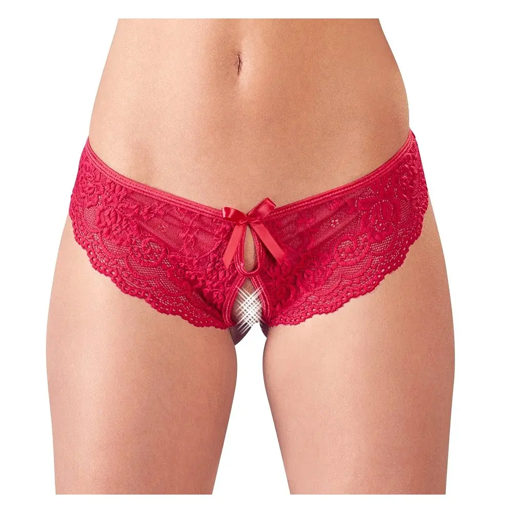 Женские трусики Cotelli Collection 2310813 Lace Panties красные S Cottelli 513223108133021 90576 - фото 4