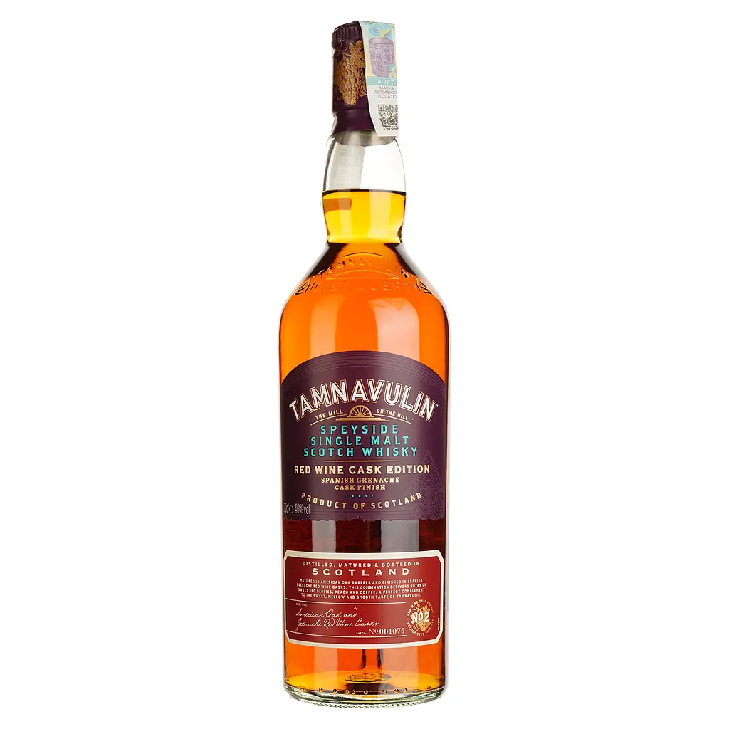 Виски Tamnavulin Red Wine Cask Edition Single Malt Scotch Whisky, 40%, 0,7 л - фото 2