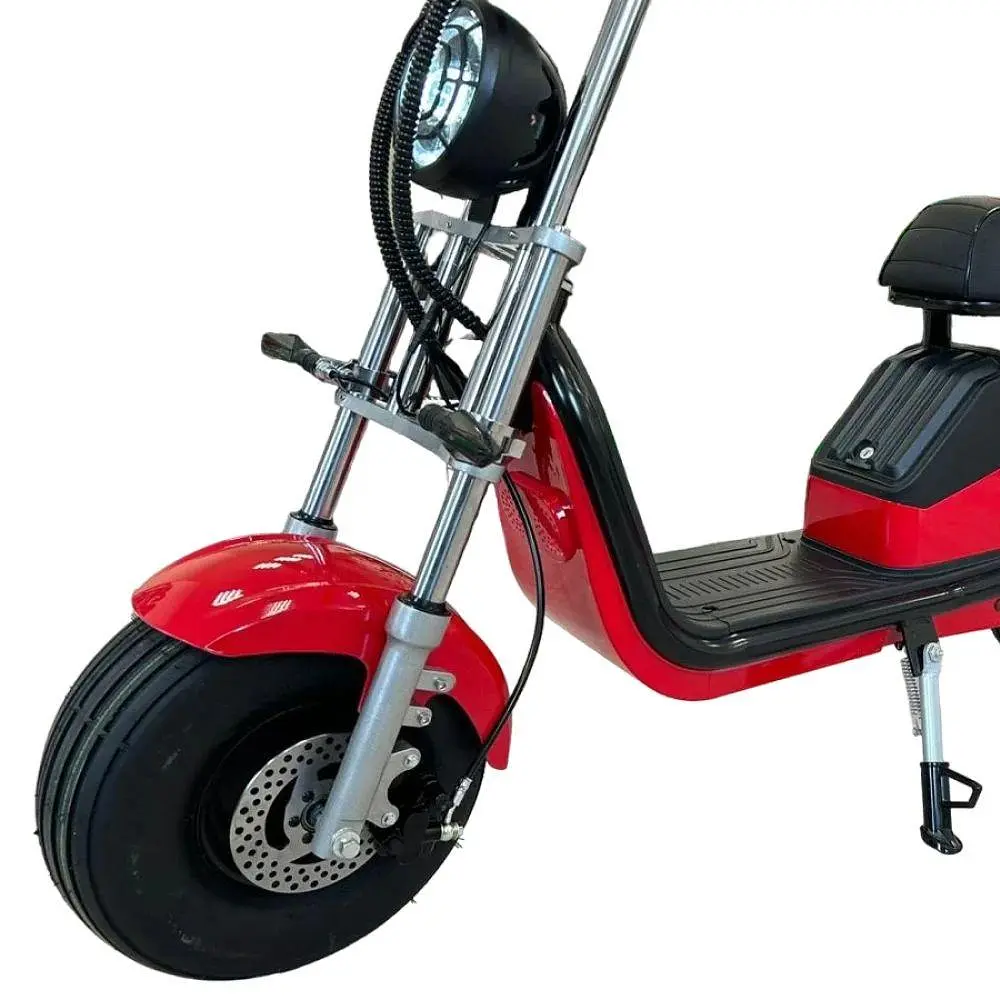 Двухколесный ситикоко EVOBIKE Spark X2 Red с корзиной и толстыми колесами - фото 6