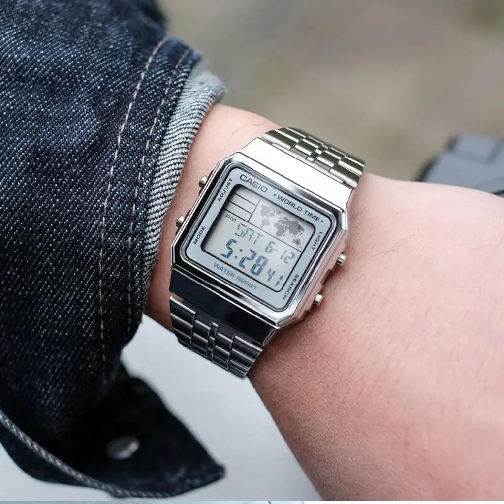 Годинник Casio Collection A500WA-7D зі сталевим браслетом - фото 4