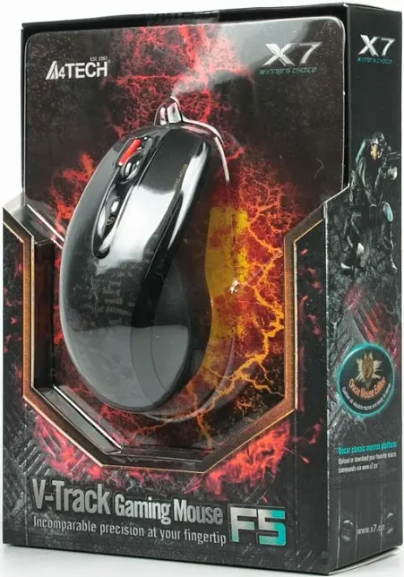 Миша A4Tech F5 USB mystic black - фото 3
