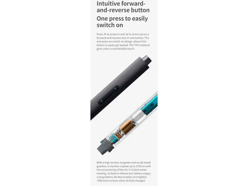 Електровикрутка Xiaomi HOTO Electric Screwdriver (QWLSD010) - фото 10