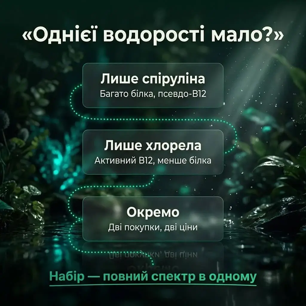 Набор "Полный спектр": спирулина + хлорелла в таблетках 250+250 г - фото 3