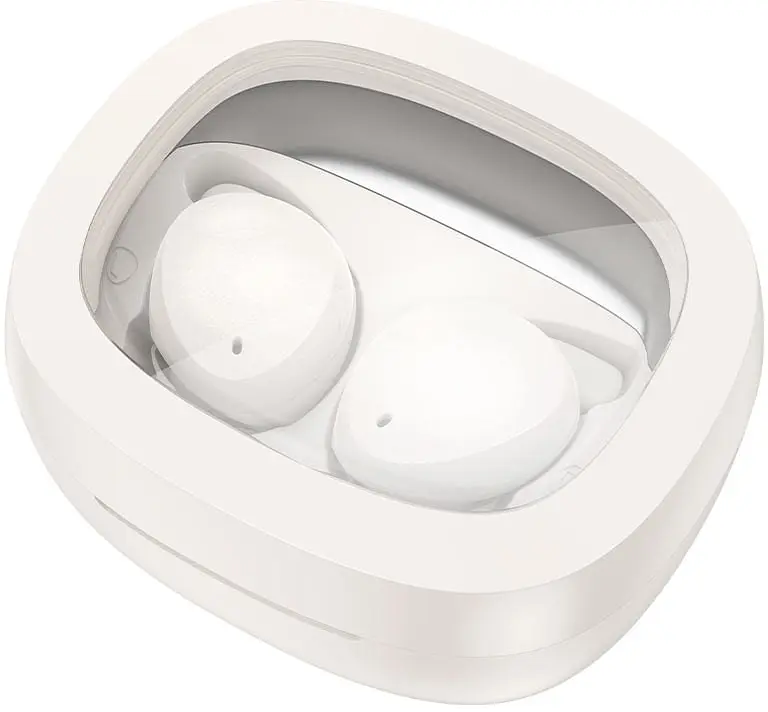 Наушники Hoco EW65 Shadow true wireless sleep BT headset, BT5.3, 30mAh, 500mAh, 4h, Milky white - фото 2