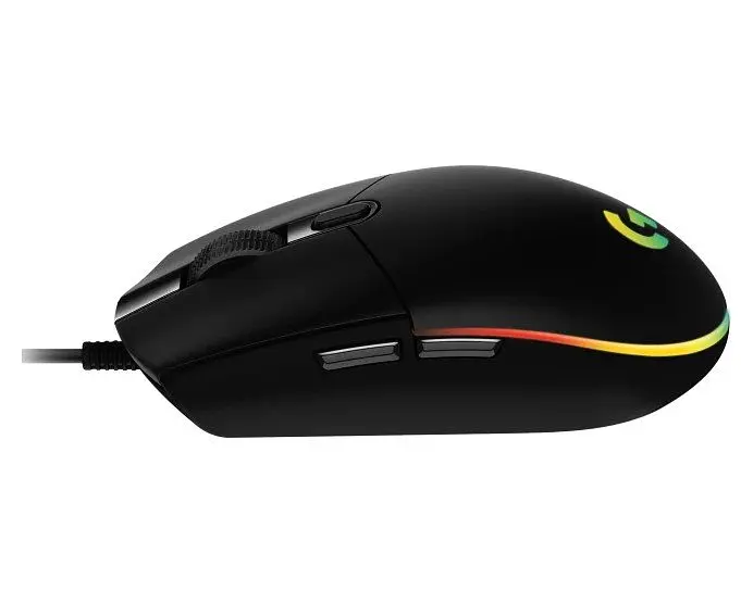 Миша Logitech G102 LIGHTSYNC, Black, USB, оптична, 200-8000 dpi, RGB-підсвічування LIGHTSYNC, 6 програмованих механічних кнопок із пружинним механізмом, 2.1 м (910-005823) - фото 3
