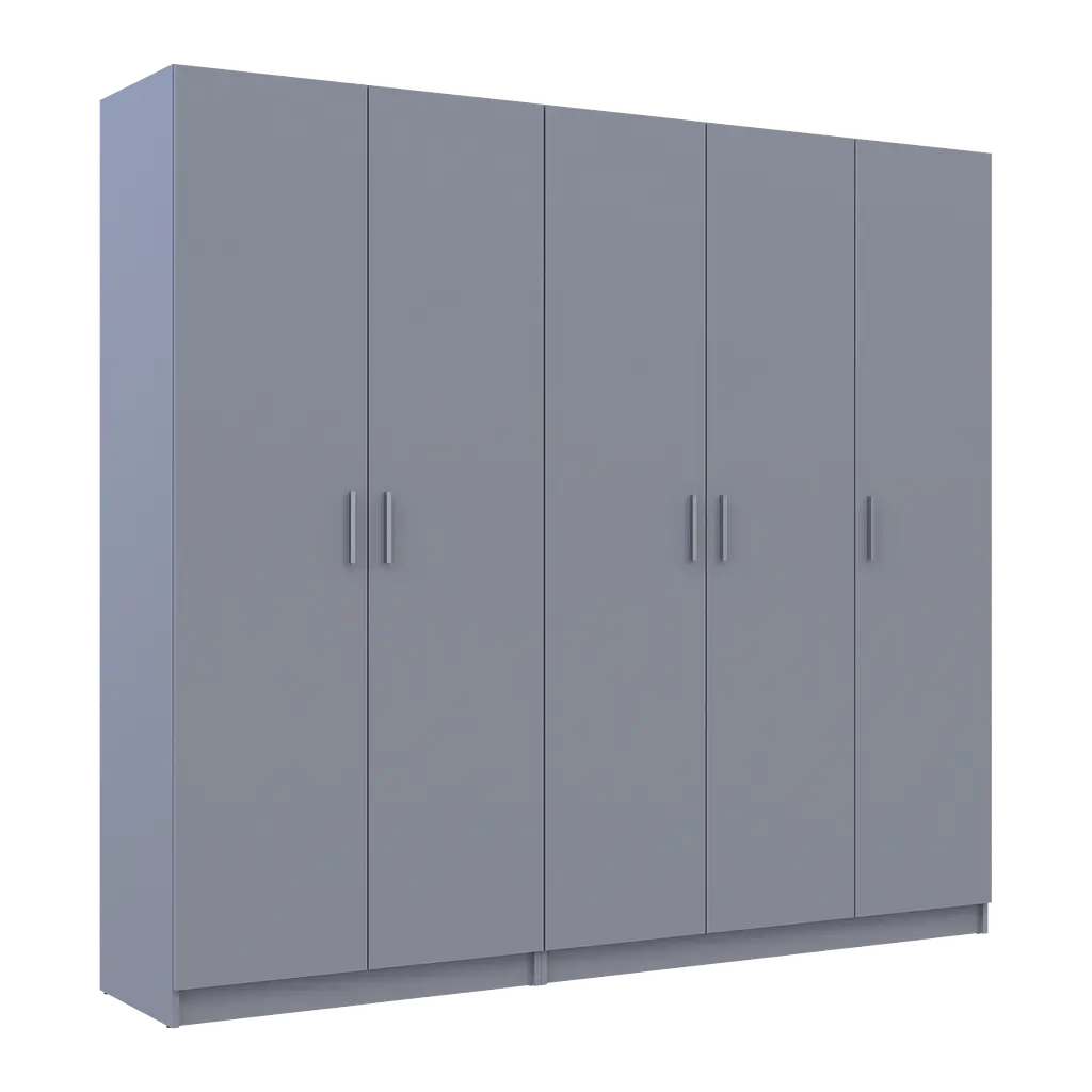 Шафа для одягу комплект Промо Сірий 2+3 ДСП 225х48х204 (80737767) - фото 6
