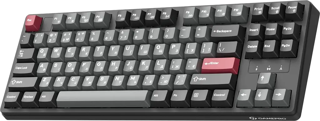 Клавіатура бездротова GamePro Asgard Ragnar Keychron Super Red Switch Black (MK285BK) - фото 2