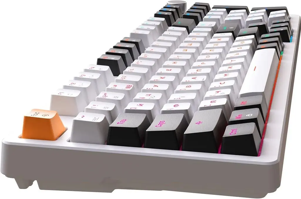 Клавіатура GamePro MK170W Outemu Red Hot-Swap RGB USB White (MK170W) - фото 5