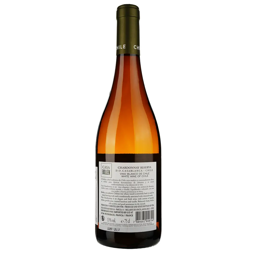 Вино Casa Bollen Chardonnay, біле, сухе, 0.75 л - фото 2
