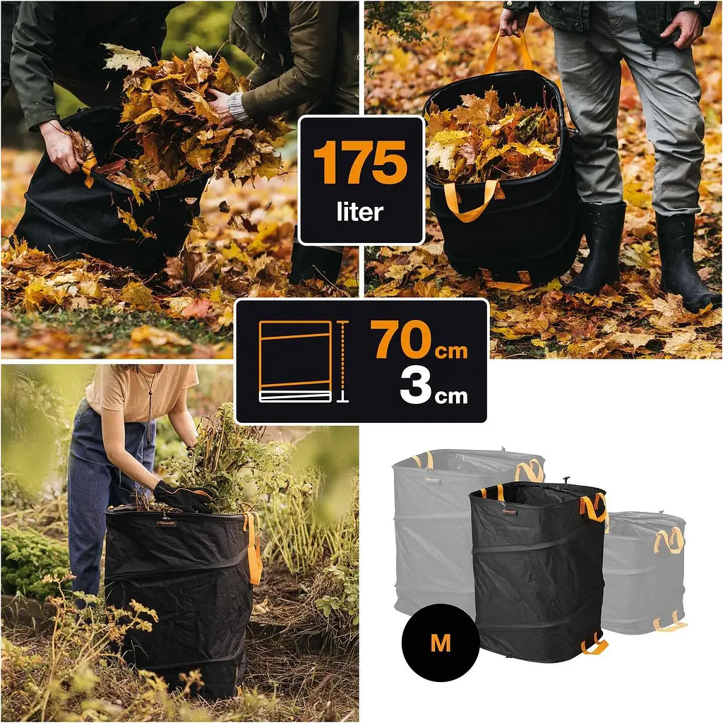 Складаний садовий мішок Fiskars Ergo M 175 л (1028372) - фото 4