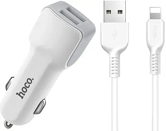 Адаптер ОЗУ Hoco Z23 dual-port car charger 2USB 2.4A - фото 2