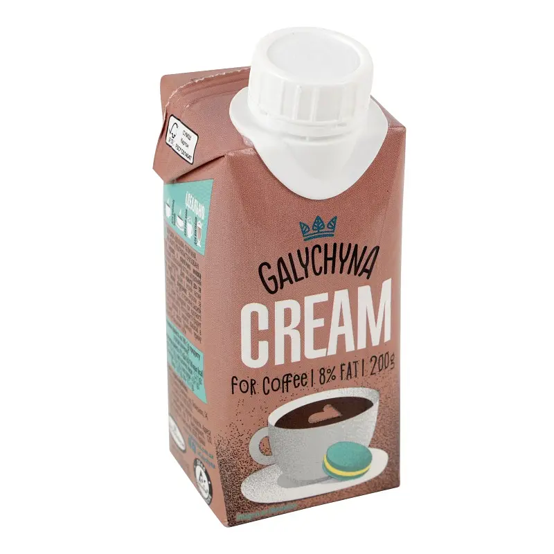 Сливки Galychyna К кофе 8% ультрапастеризованные 200 г - фото 3