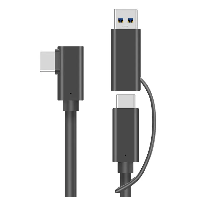 Кабель Oculus Link Type-C/Type-C USB-A 2в1 Quest 2/3/Pro/Pico 4 3.2 5 м Чорний (CC-AC-5mGB)