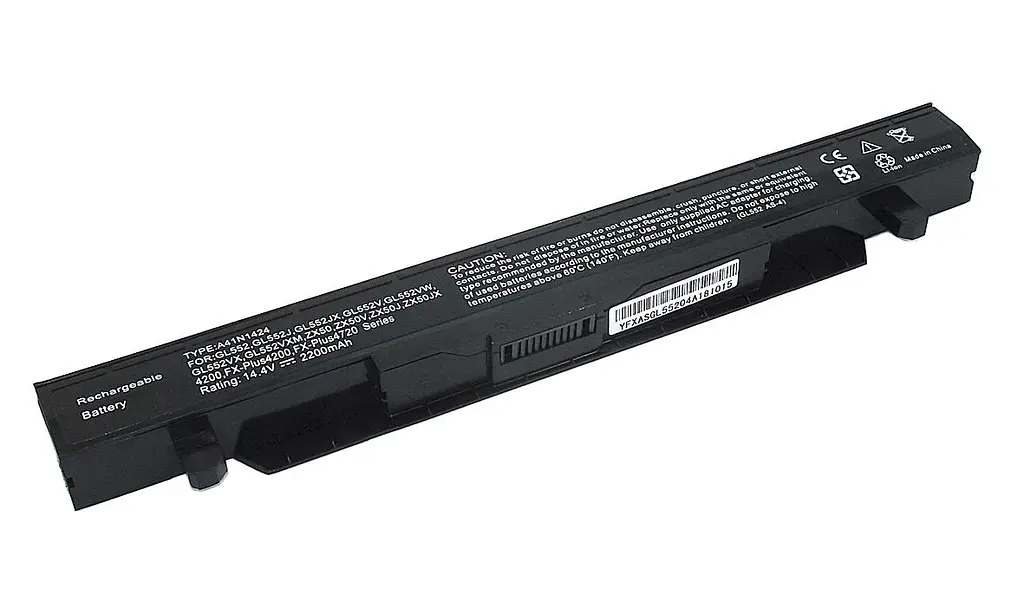 Акумулятор для ноутбука Asus GL552VW K501UX 14.4V Black 2200 mAh - фото 2
