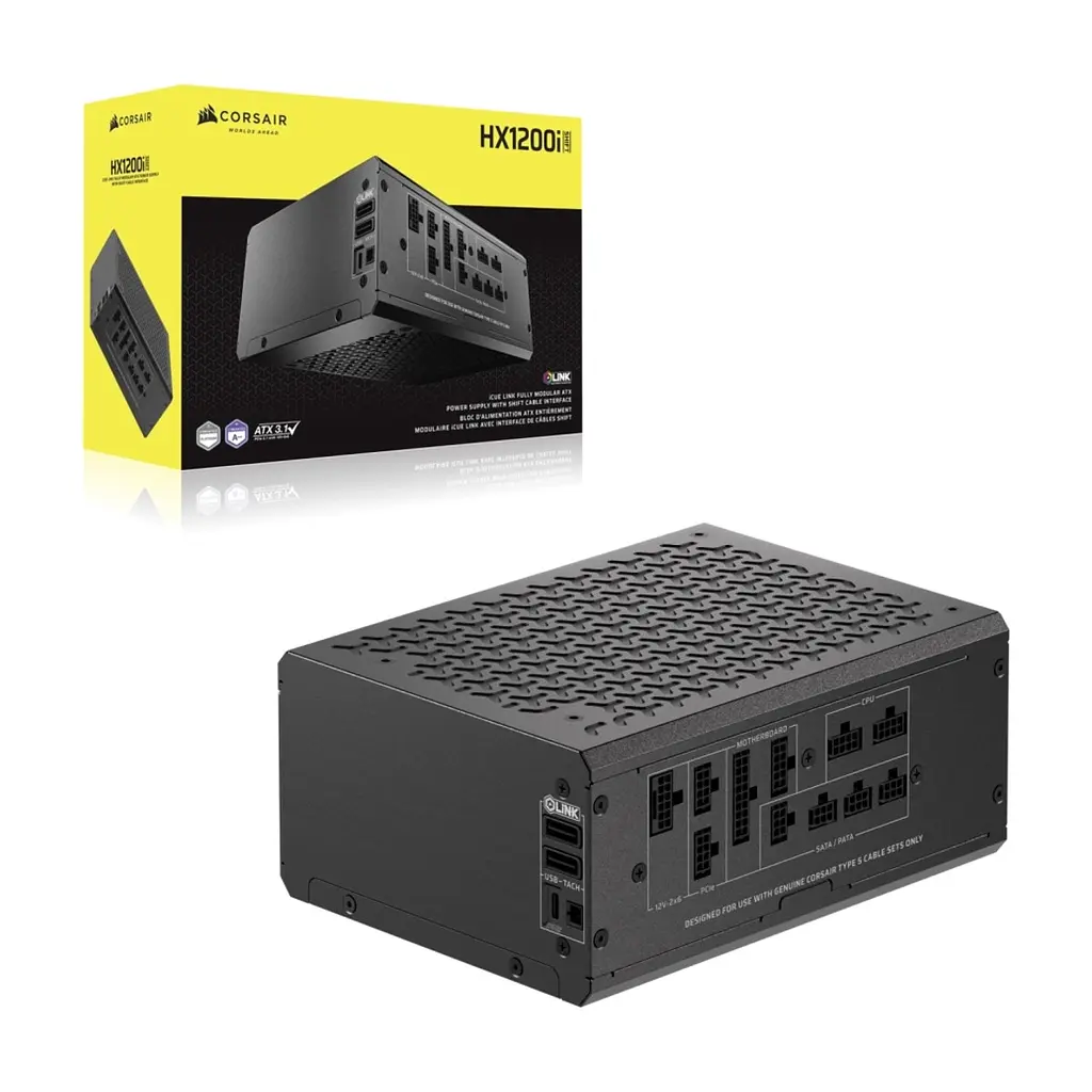 Блок живлення Corsair 1200W iCUE LINK HX1200i SHIFT (CP-9020267-EU) - фото 2