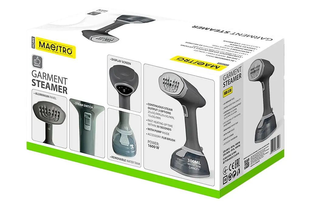 Відпарювач для одягу Maestro MR-358 1600Вт x 300мл LED - фото 7
