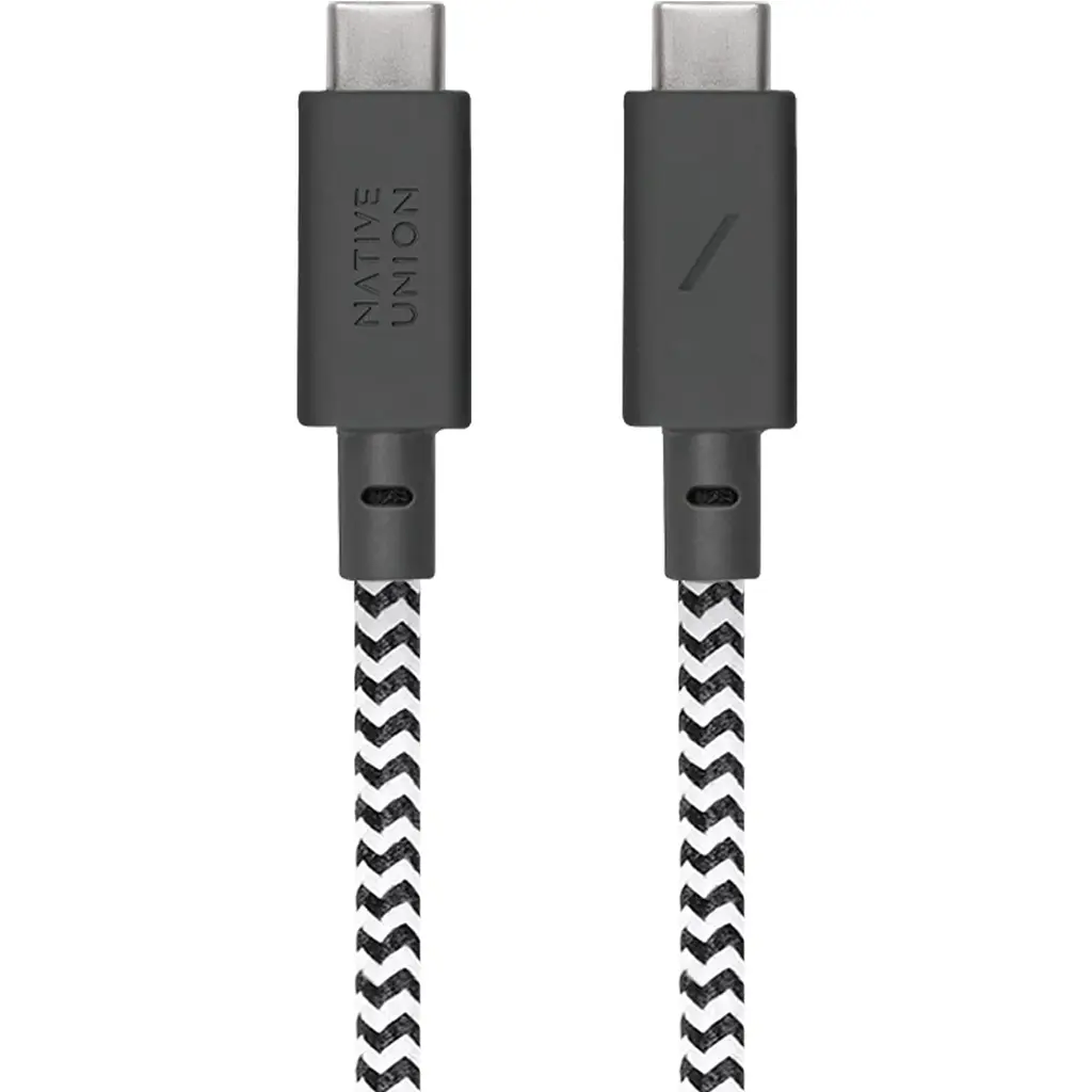 Кабель USB-C to USB-C Native Union Anchor Cable Pro 240W Zebra 3 м (ACABLE-C-ZEB-NP) - фото 2