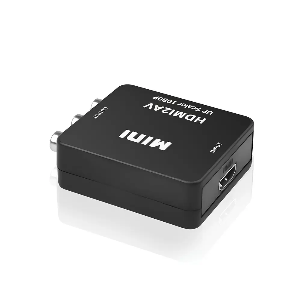 Перехідник HDMI в AV (RCA тюльпан) адаптер. Чорний - фото 7