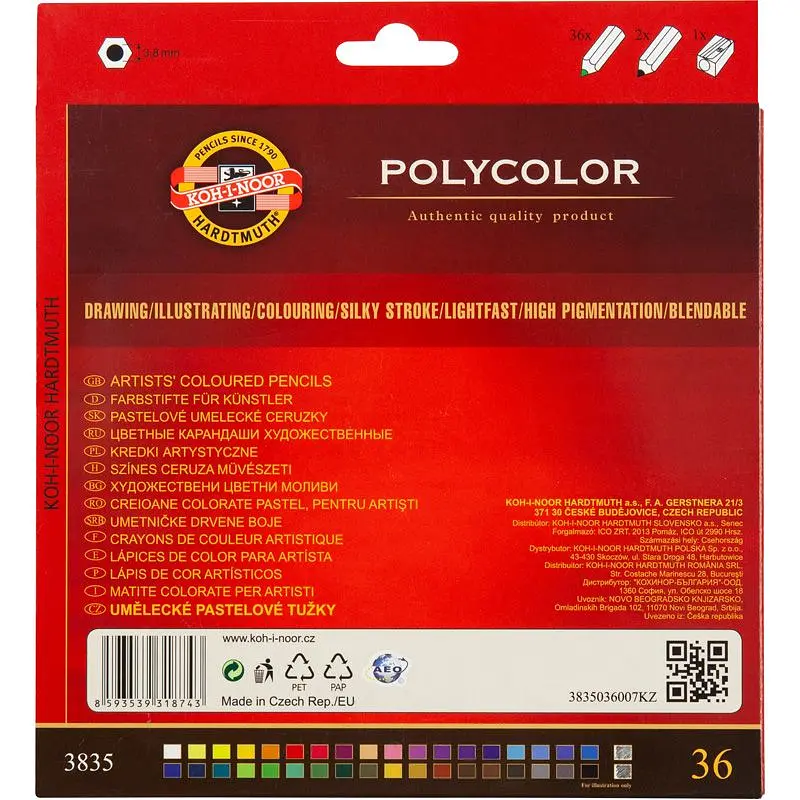 Олівці кольорові художні Koh-i-Noor Polycolor 36 шт. (3835) - фото 3