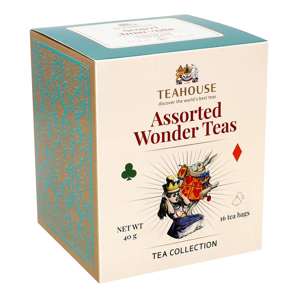 Чай ассорти Teahouse Assorted Wonder Teas Алиса в пирамидках 40 г (16 шт. х 2.5 г) - фото 3