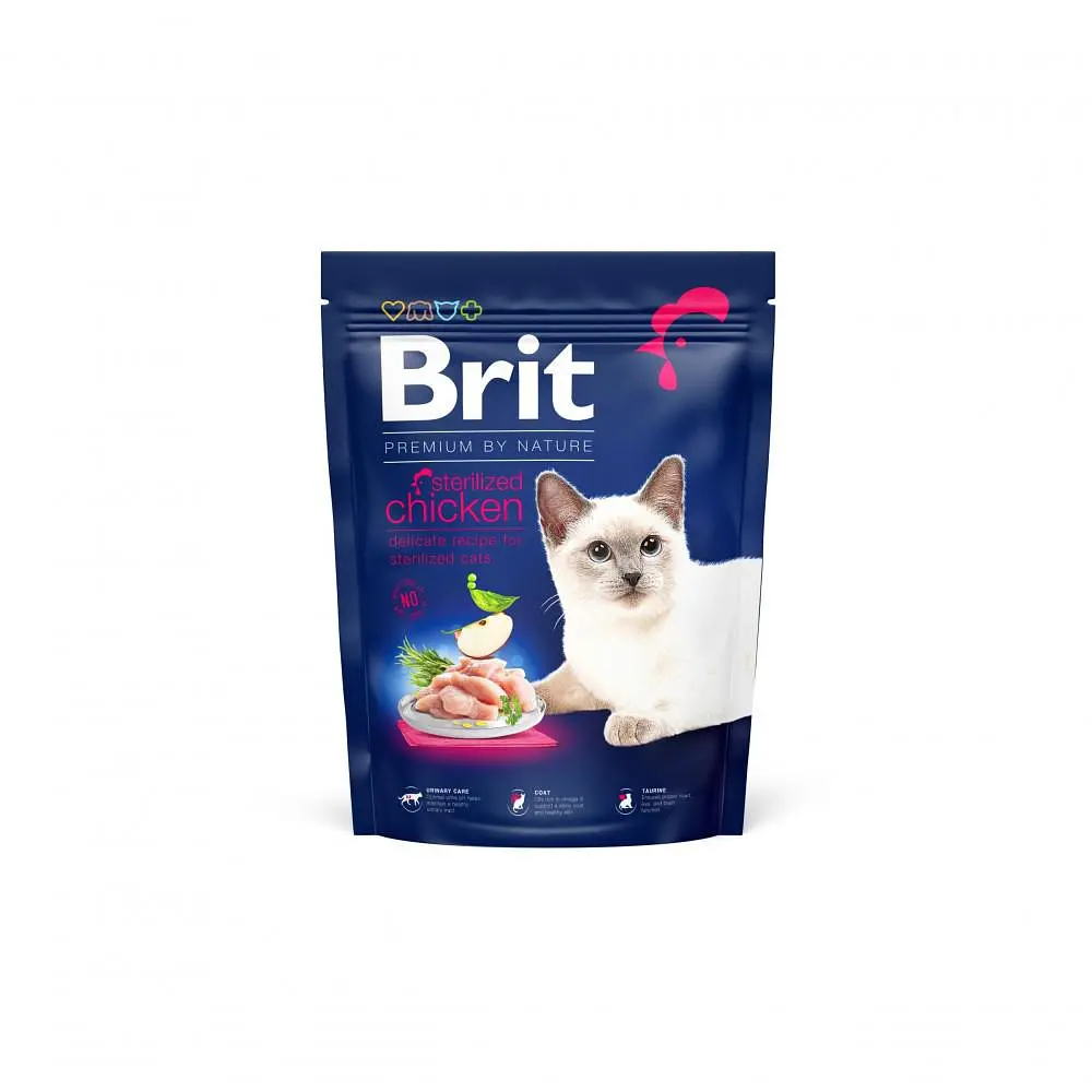 Сухий корм для стерилізованих котів Brit Premium by Nature Cat Sterilised 300 г (курка) - фото 2