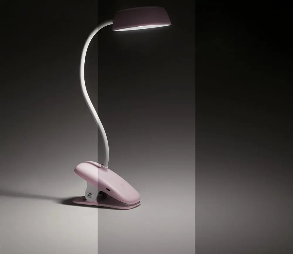 Світильник настільний акумуляторний Philips кліпса Donutclip DSK201 PT 3W 40K P USB 02, рожевий (929003179607) - фото 2