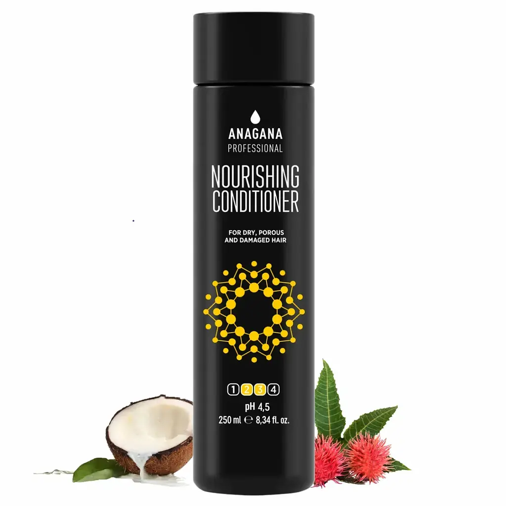 Кондиционер Питательный с кератином для сухих пористых волос ANAGANA 250 мл - фото 2
