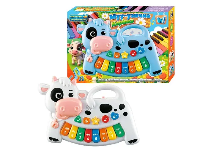 Піаніно музичне Корівка, WToys - фото 2