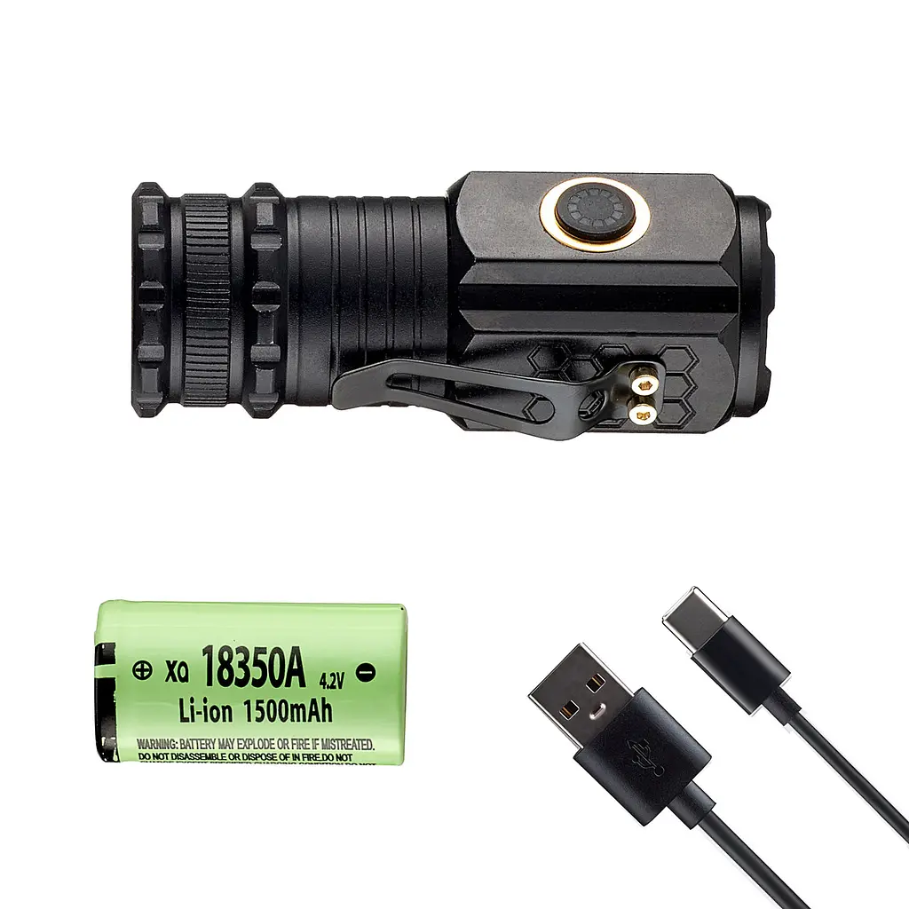 Фонарик Flashlight 908-3XPG Type-C 1500 mAh Черный - фото 2