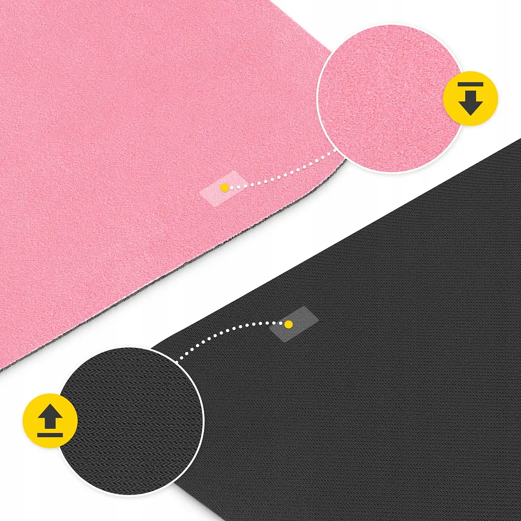 Килимок (мат) спортивний 4FIZJO замша 183 x 61 x 0.15 см для йоги та фітнесу Pink (P-5905973404419) - фото 11