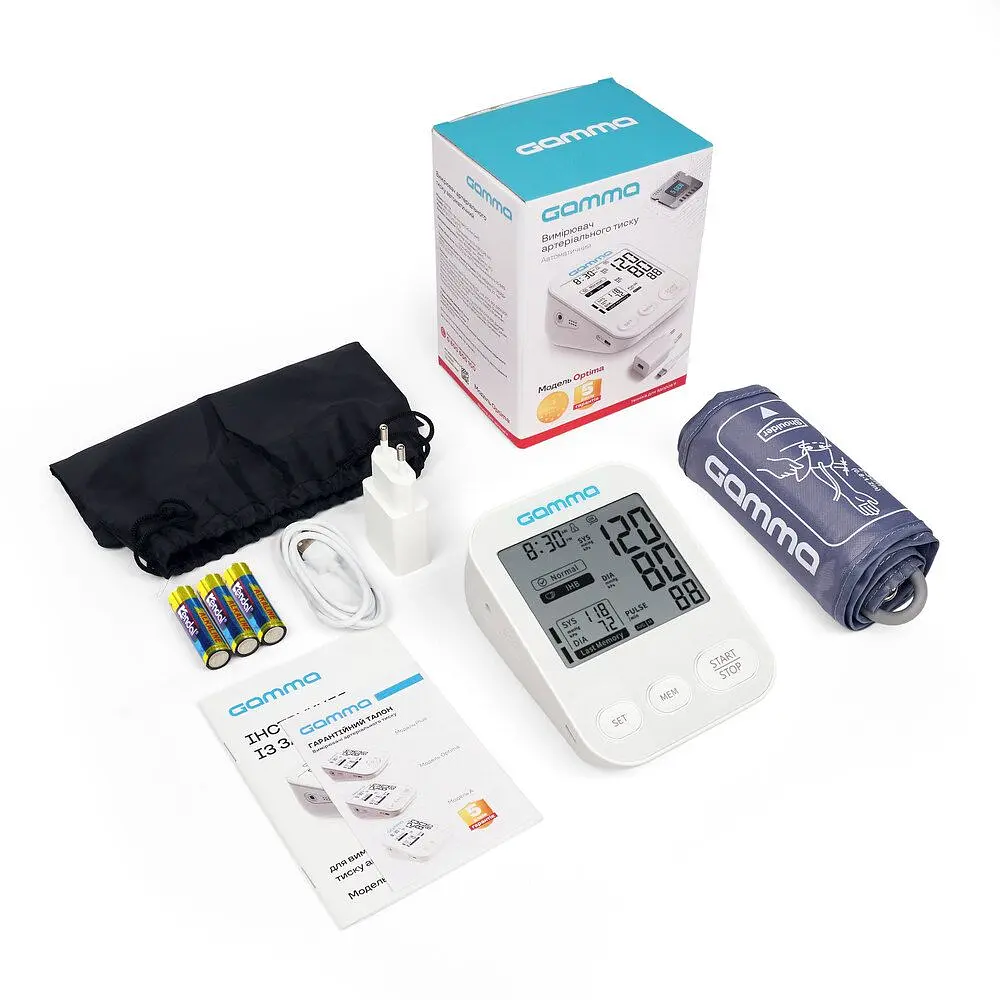 Тонометр з голосовим супроводом Gamma Optima 5gen з адаптером Type-C автоматичний на плече гарантія 5 років - фото 3