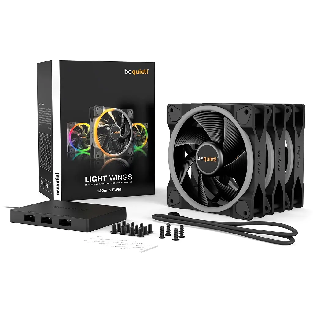 Вентилятор be quiet! Light Wings 120mm PWM 3-Pack Black (BL076) - фото 5