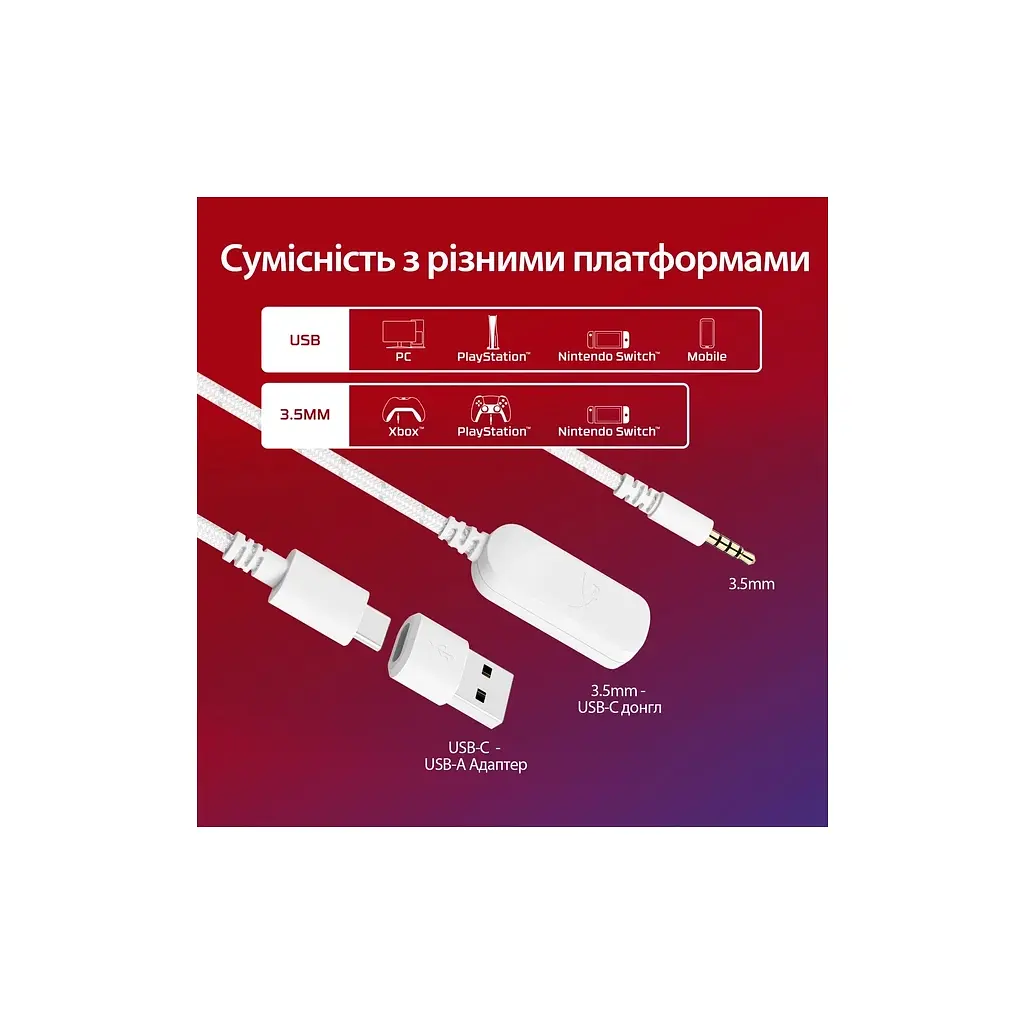 Навушники HyperX Cloud III White (BS7C1AA) - фото 10