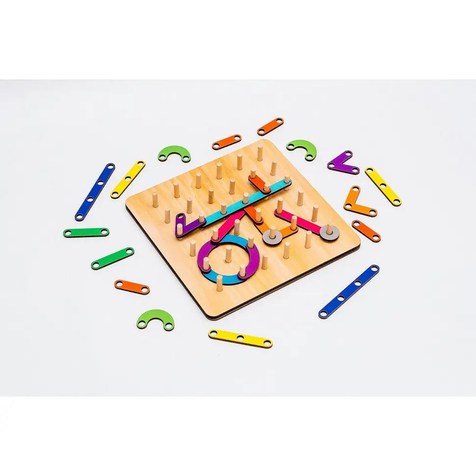 Геометрична розвиваюча Дошка Монтессорі PuzzleOk Puz-27260 56 комбінацій - фото 3